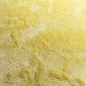 JAB Amaze 547 gelb – quadratische Draufsicht Velours-Teppichboden in gelb